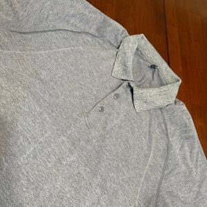 Lululemon Polo Shirt Mens XL Grey Metal Vent Tech Golf Performance Athleisure